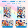 Miairivy God Bless The USA Diamond Art Kit DIY 5D Full Drill 12x16 inches