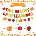 YWLACC Fall in Love with Learning Classroom Banner Autumn Leaves Pumpkin