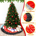 Soulchen Christmas Tree Skirt Double Layer Red Black Yellow Big Wave Point 51"