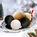 Choonshow Velvet Christmas Ball Ornaments 16 Pack 3.15" Brown Green