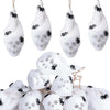Watayo 12 Pcs Mini Halloween Skull Decorations 4x1.5in White Gauze Wrapped