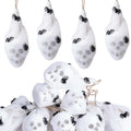 Watayo 12 Pcs Mini Halloween Skull Decorations 4x1.5in White Gauze Wrapped