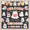 Pasimy Halloween Bulletin Board Set Ghost Paper Cutouts Pastel Boho 70 Pcs