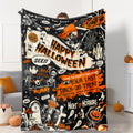 Tupmnbry Halloween Pumpkin Ghost Cat Throw Blanket Flannel 50x60