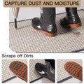 YDKGL Door Mat 17x30 Gray Indoor Dirt Resistant Non-Slip Rubber Backing