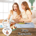 GiftoBi Capybara Animal Keychain Stainless Steel 3x3cm Silver B Unisex