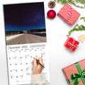 RED EMBER Stargazing Tips Night Sky 2024 Monthly Wall Calendar | 12" x 24"