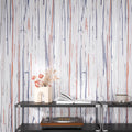 FANCYEASY Grey Grasscloth Peel & Stick Wallpaper 15.7x118in Rustic Vinyl
