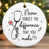 Pawzity Nurse Christmas Ornament Ceramic Gift for Women Nurses RN