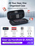 JSAUX Large Capacity Hard Shell Carrying Case Nintendo Switch 2, 20 Slots Black