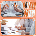 Lasnten 204 Pcs Orange Ribbon Nail Files Bulk Emery Boards Leukemia Awareness