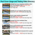 SIHAIAN 16x28Ft Oval Pool Cover UV Weather Resistant Side Storage