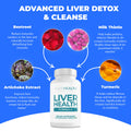 PUREHEALTH RESEARCH Liver Health – Liver Cleanse Detox & Repair with Artichoke Extract, Milk Thistle, Dandelion Root, Turmeric, Beet Root to Healthy Liver Renew with 11 Natural Nutrients, 60 Capsules