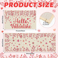 Pickmesh Valentine Kitchen Mats 2 Pc Non-Slip Love Heart Pink 17x29 & 17x47