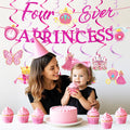 Romart Princess 4th Birthday Party Decorations 2 Banners 8 Swirls Pink Lavender