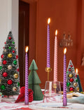 SEVEN LUCKY LIGHT 10in Advent Candles Set of 4 Dripless White Wax