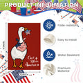 EKOREST Patriotic Garden Flag 12x18in Double Sided Funny Goose Red White Blue