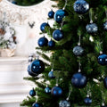 Senjie Night Blue Shatterproof Christmas Ornaments 32pcs Set Plastic