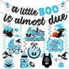 OGMOGKW Halloween Baby Shower Banner Blue A Little Boo Is Almost Due