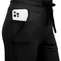 RESHE Womens Capri Pants Wide Leg Drawstring Lounge Yoga Navy Size S