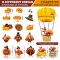 Whaline 45Pc Thanksgiving Turkey Hot Air Balloon Paper Cutouts Autumn Decor