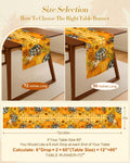 Miss Adola Pumpkin Plaid Fall Table Runner 13x72 Sunflower Decor