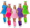Syhood 4 Pc Bear Costume Set Women Brown T Shirt Tutu Skirt Leg Warmers