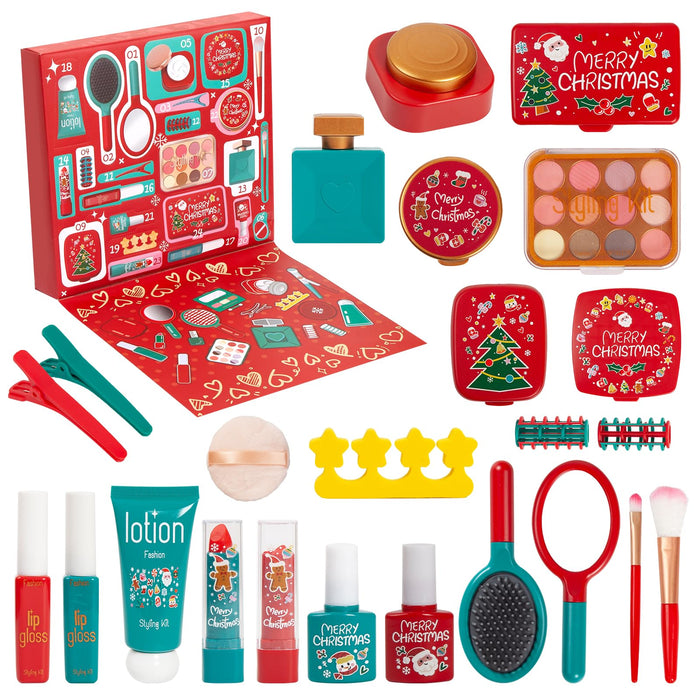 POATROZON Advent Calendar 2025 Girls Pretend Play Makeup Toys Stocking Stuffers