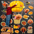 Whaline 45Pc Thanksgiving Turkey Hot Air Balloon Paper Cutouts Autumn Decor