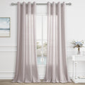 Aersas Champagne Linen Curtains 52x108in 2 Panels Grommet Light Filtering