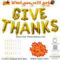 Pardi Give Thanks Banner Balloons 16in Gold Thanksgiving Party Decor Maple Leaf