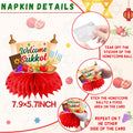 Gexlaju Sukkot Decorations Honeycomb Centerpieces 12pcs Red Yellow Paper