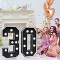 imprsv Marquee Numbers 30th Birthday Light Up Number 30 Black 3ft