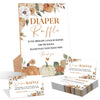 Serach Little Pumpkin Baby Shower Diaper Raffle Sign with Stand & 50 Tickets