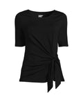Lands End Womens Plus Size Lightweight Jersey Tie Front Top