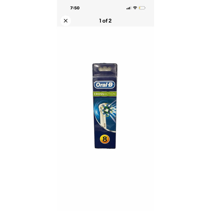 Oral-B Cross Action Electric Toothbrush Replacement Brush Heads - Pack of 8