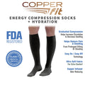 Copper Fit Energy Compression Socks with Easy-On/Easy-Off Technology, Size S/M