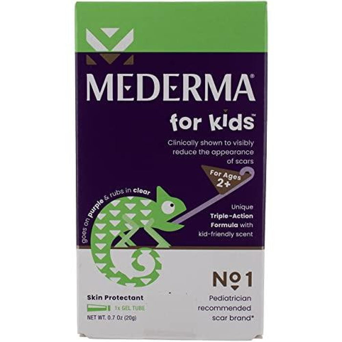 Mederma Scar Gel For Kids, Reduces The Appearance Of Scars, 1 Pediatrician Recommended, Goes On Purple, Rubs In Clear, Kid Friendly, Grape Scent, 0.70 Oz