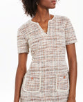 Connected Apparel Tweed Pocket Detail Dress, Size 8