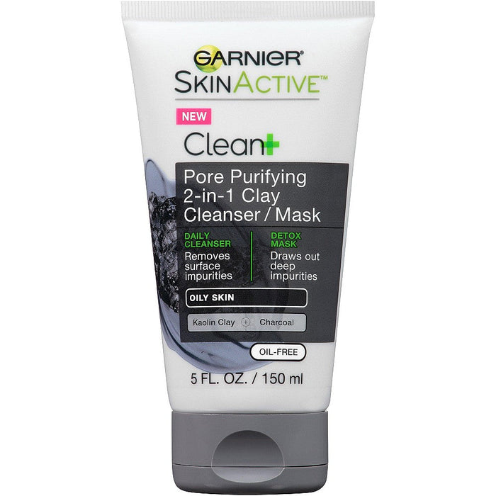 Garnier Skinactive Clean+ Pore Purifying 2-in-1 Clay Cleanser/mask 5oz