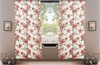 DaDa Bedding Set of 2-Pieces Romantic Roses Pink Floral Sheer Window Panel Curtains (JHW-879)