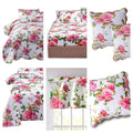 DaDa Bedding Romantic Roses Floral Bed in a Bag Set - Pink Cottage Bedding