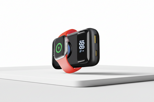 Bank with Apple Watch Charger: PD 22.5W Fast Charging, USB-C/A Ports, LED Displa