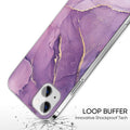 iPhone 13/14 Purple Marble Case - Stylish Protection | Inspire Series
