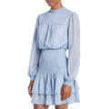Aqua Clip Dot Smocked Waist Dress, Size Small