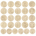 Alphabet Brass Wax Seal Stamps with Detachable Wood Handles for Invitations