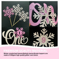 Shempeium Winter Onederland 1st Girl Banner Snowflake Pink Garland