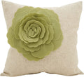 Saro Lifestyle Rose Flower Statement Throw Pillow, 18 x 18""