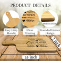 FONDCANYON Cat Mom 15x7 Cutting Board with Handle Kitchen Gift