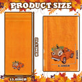 Fanfanwin 3 Pcs Thanksgiving Hand Towels Orange Pumpkin 13.8x29.5 Inch Cotton